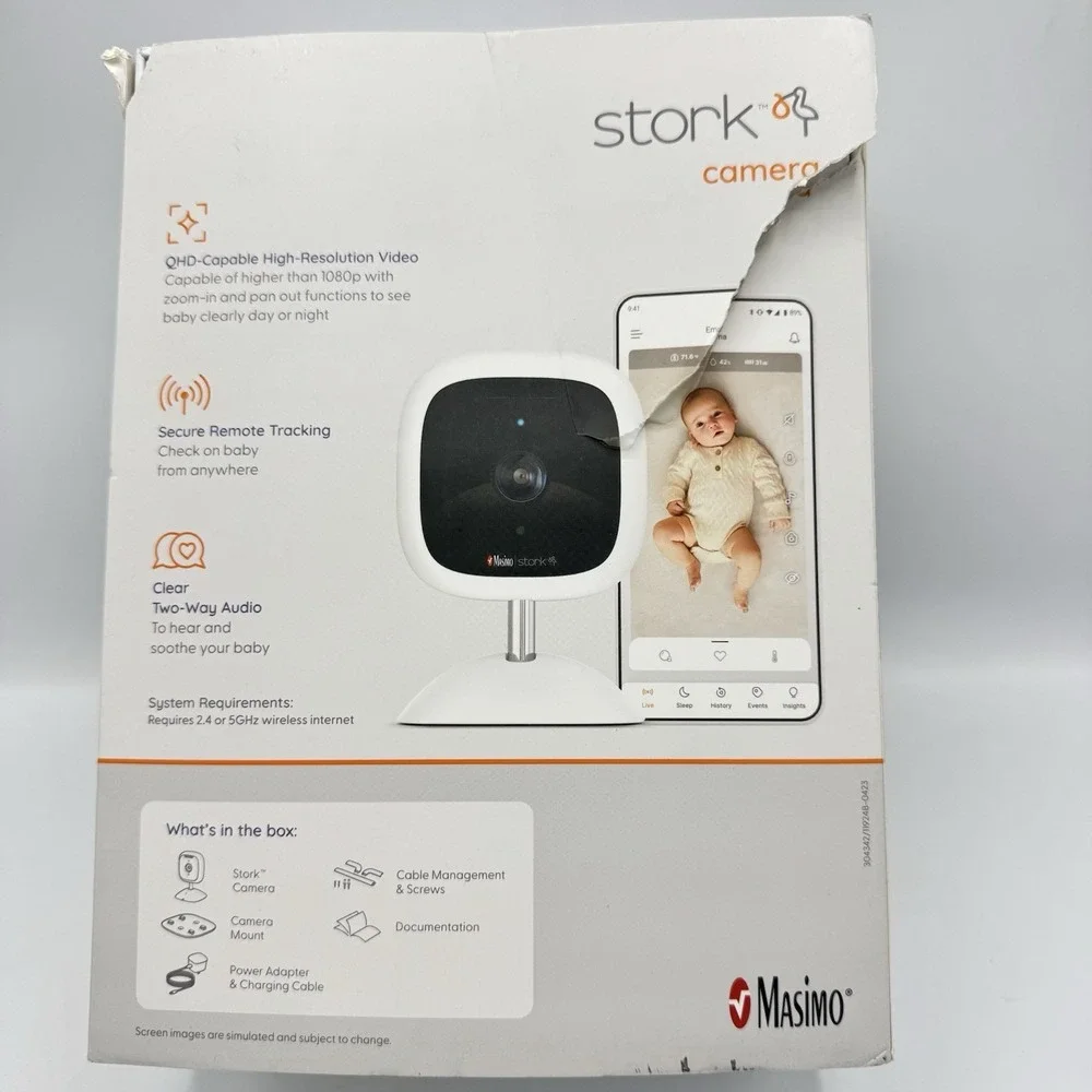 Stork Baby Video Monitoring Camera WiFi Monitor QHD 1080p Two-Way Audio App
